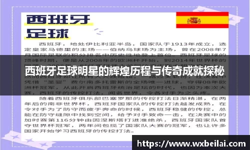 西班牙足球明星的辉煌历程与传奇成就探秘