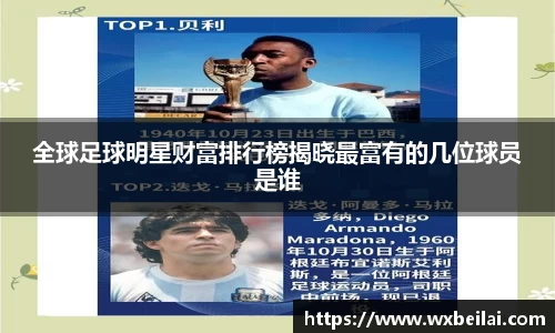 全球足球明星财富排行榜揭晓最富有的几位球员是谁